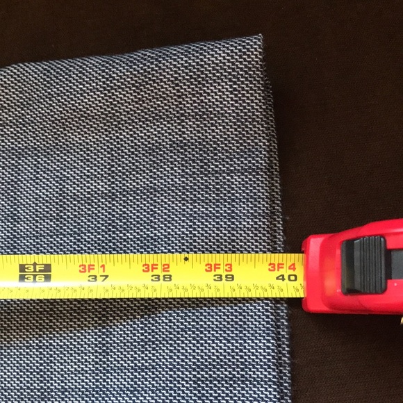 White House Black Market Navy Blue And Gray Wide Leg Slim Fit Size 12 S - Picture 10 of 11